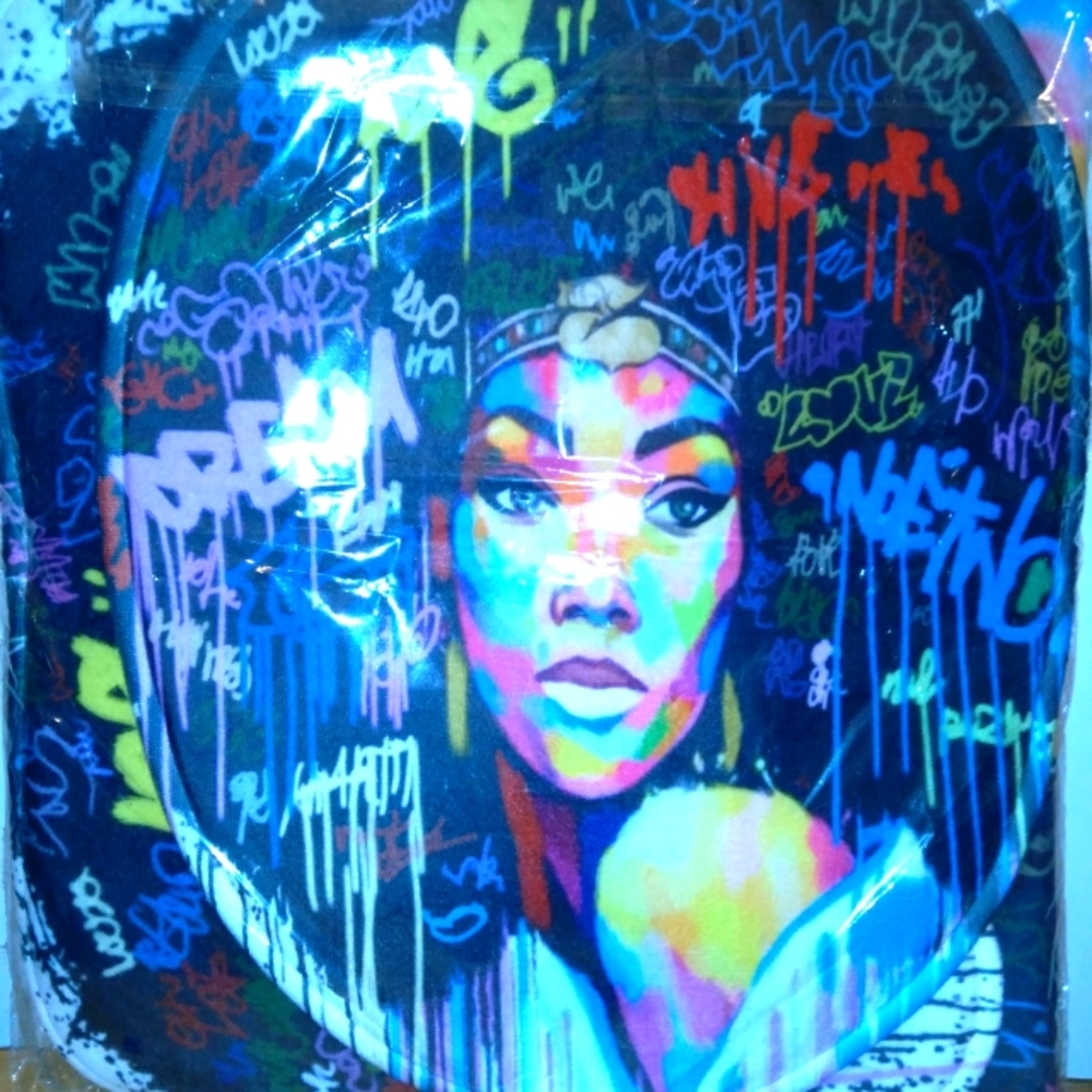 Afro queen shower curtain set